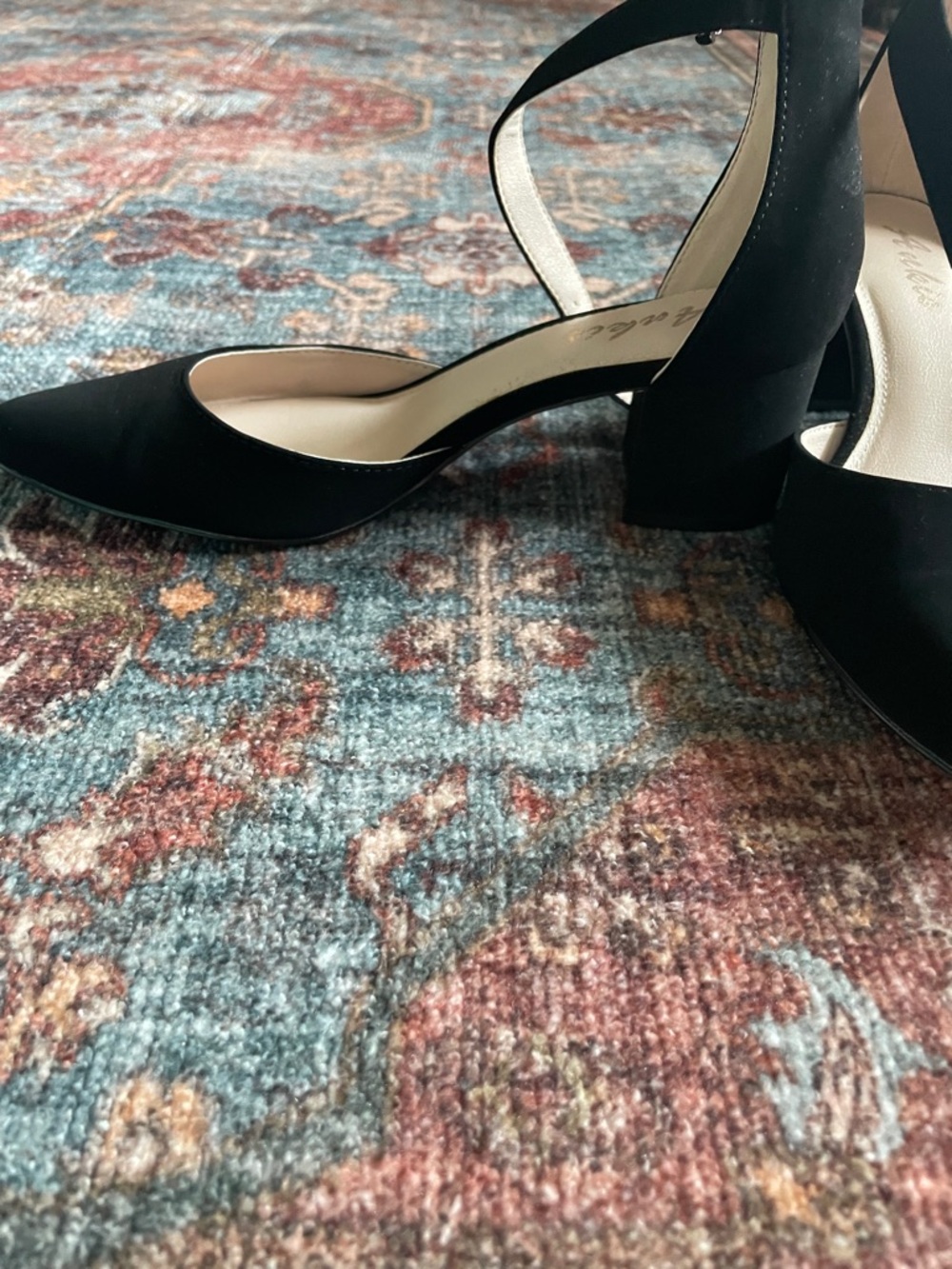 Ankle-Strap Pointed Toe Pumps in Black by - Picture 2 of 3